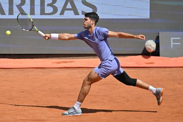 TENNIS - Internazionali di Tennis - Internazionali BNL d Italia Carlos Alcaraz during the Internazionali BNL d Italia 2025 at Foro Italico, Italy, May 13rd, 2025 Mattia Vian during Internazionali BNL d Italia, International Tennis match in Rome, Italy, May 13 2025 Rome Italy  Copyright: xIPAxSport ABACAx