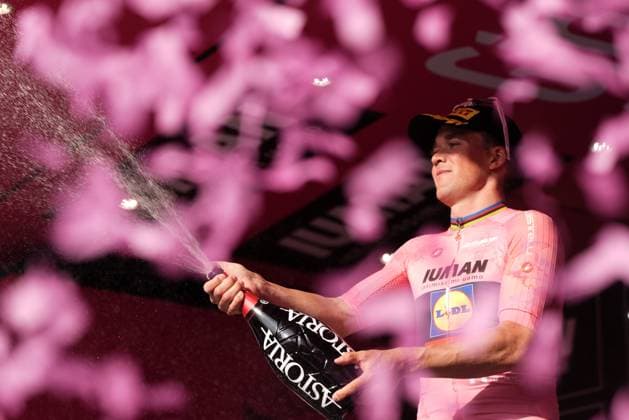 Pedersen Mads of Lidl-Trek pink jersey during the stage 4 of the Giro d™Italia from Alberobello (Pietramadre) to Lecce, Italy - Tuesday, May 13, 2025. - cycling.  Copyright: xMassimoxPaolone LaPressex