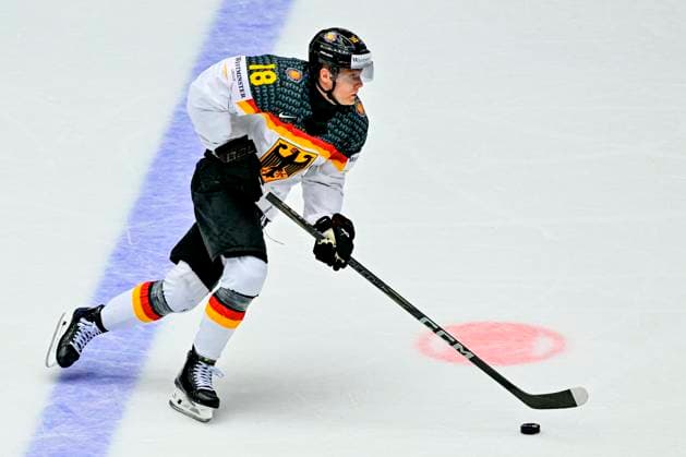 Tim Stutzle (GER) in action during the Group B match Norway vs Germany at the 2025 IIHF Ice hockey, Eishockey World Championship, WM, Weltmeisterschaft in Herning, Denmark, May 13, 2025. (CTKxPhoto VitxSimanek) CTKPhotoP2025051307847  CTKPhotoP2025051307847