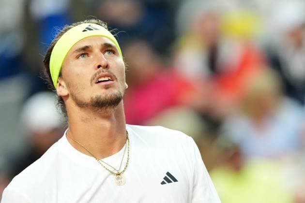 Alexander Zverev of Germany during the match against Arthur Fils of France at the Internazionali BNL d Italia 2025 tennis tournament at Foro Italico in Rome, Italy on may 13, 2025. AntoniettaxBaldassarre