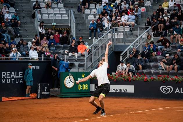 TENNIS : Open de Rome 2025 - 13 05 2025 Alexander Zverev during his win against Arthur Fils in Roma.  Copyright: xTRISTANxLAPIERREx