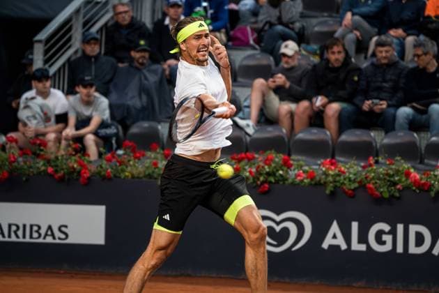 TENNIS : Open de Rome 2025 - 13 05 2025 Alexander Zverev during his win against Arthur Fils in Roma.  Copyright: xTRISTANxLAPIERREx