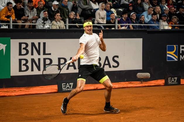 TENNIS : Open de Rome 2025 - 13 05 2025 Alexander Zverev during his win against Arthur Fils in Roma.  Copyright: xTRISTANxLAPIERREx