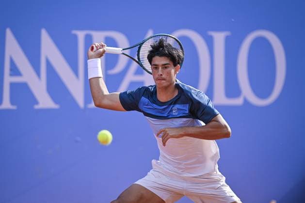 Italy, Turin 13th May 2025 ATP, Tennis Herren Challenger 175 Piemonte Open Intesa Sanpaolo, Sporting Press Club (Turin) Juan Manuel Cerundolo (Arg) Vs Federico Cina (Ita) 7-6 6-4  Copyright: xTonelloxAbozzi IPAxSportx xipa-agency.netx xx IPA_57638461 IPA_Agency_IPA57638461