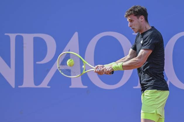 Italy, Turin 13th May 2025 ATP, Tennis Herren Challenger 175 Piemonte Open Intesa Sanpaolo, Sporting Press Club (Turin) Juan Manuel Cerundolo (Arg) Vs Federico Cina (Ita) 7-6 6-4  Copyright: xTonelloxAbozzi IPAxSportx xipa-agency.netx xx IPA_57638487 IPA_Agency_IPA57638487