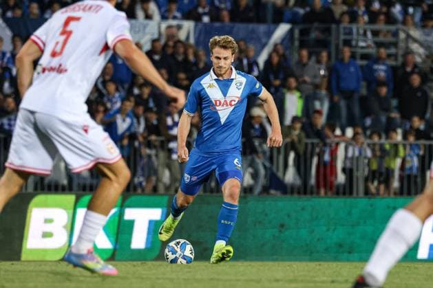 Matthias Verreth (Brescia Calcio) during the Serie Bkt match between Brescia and Reggiana at the Mario Rigamonti Stadium, Tuesday, May. 13, 2025. Sports - Soccer.  Copyright: xStefanoxNicoli LaPressex