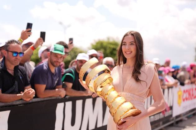 The trophy during the stage 5 of the Giro d™Italia from Ceglie Messapica to Matera, Italy - Wednesday, May 14, 2025. - cycling.  Copyright: xMassimoxPaolone xLaPressex