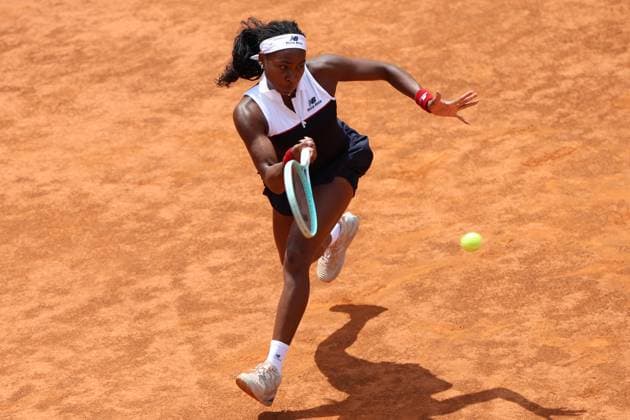 May 14, 2025, Rome, Celestynow, Italy: COCO GAUFF of USA during the 1 4 final against M. Andreeva at the WTA, Tennis Damen Internazionali BNL d Italia 2025 Italian Open tennis tournament at Foro Italico in Rome, Italy. Rome Italy - ZUMAc278 20250514_zsp_c278_003 Copyright: xMarcinxCholewinskix