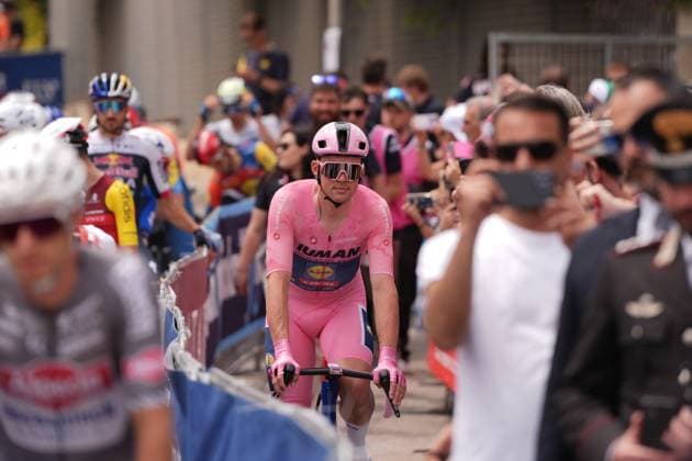 Pedersen Mads of Lidl-Trek pink jersey during the stage 5 of the Giro d™Italia from Ceglie Messapica to Matera, Italy - Wednesday, May 14, 2025. - cycling.  Copyright: xMassimoxPaolone xLaPressex