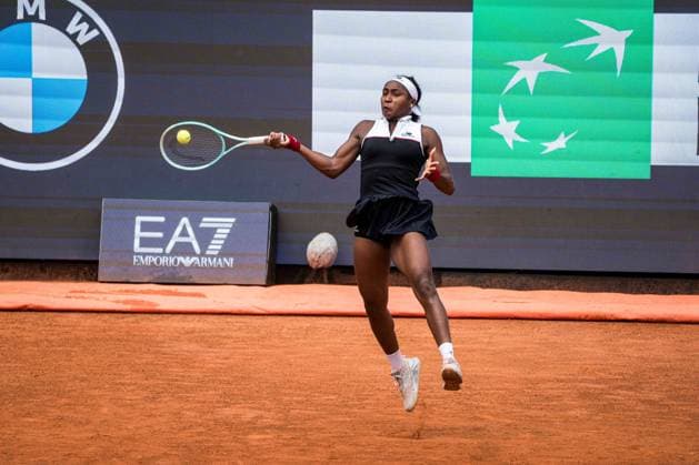 TENNIS : Open de Rome 2025 - 14 05 2025 Coco Gauff, from USA, against Mirra Andreeva, from Russia, during their round of 8 in Roma.  Copyright: xTRISTANxLAPIERREx