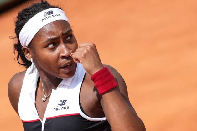 Sport Bilder des Tages Coco Gauff of United States of America during the match against Erika Andreeva of Russia at the Internazionali BNL d Italia 2025 tennis tournament at Foro Italico in Rome, Italy on may 14, 2025. AntoniettaxBaldassarre