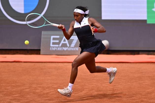 Coco Gauff (USA) in action against Mirra Andreeva (RUS) during the Internazionali BNL d Italia Day Ten at Foro Italico on May 14, 2025 in Rome, Italy.  Copyright: xDomenicoxCippitelli IPAxSportx xipa-agency.netx xx IPA_57677954 IPA_Agency_IPA57677954