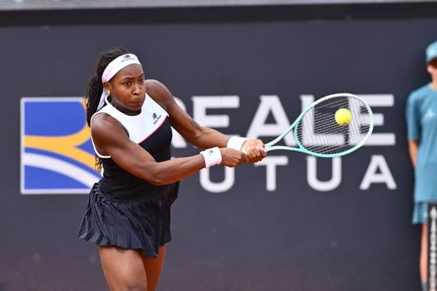Coco Gauff (USA) and Alex Eala (PHL) in action against Sara Errani (ITA) and Jasmine Paolini (ITA) during the Internazionali BNL d Italia Day Ten at Foro Italico on May 14, 2025 in Rome, Italy.  Copyright: xDomenicoxCippitelli IPAxSportx xipa-agency.netx xx IPA_57678282 IPA_Agency_IPA57678282