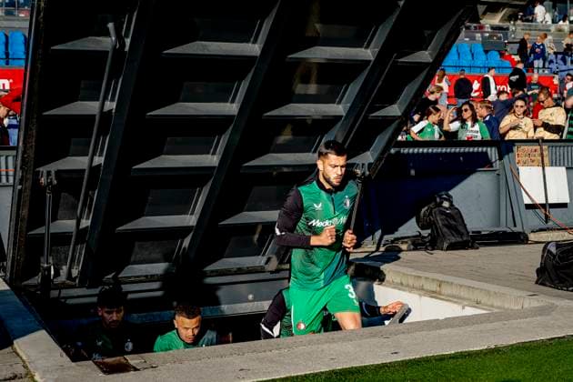 Feyenoord Rotterdam defender David Hancko during the match Feyenoord - RKC at the Feyenoord stadium De Kuip for the Dutch Eredivisie season 2024-2025 in ROTTERDAM, Netherlands on 14 may 2025, (photo by Marcel van Dorst EYE4images DeFodi Images)