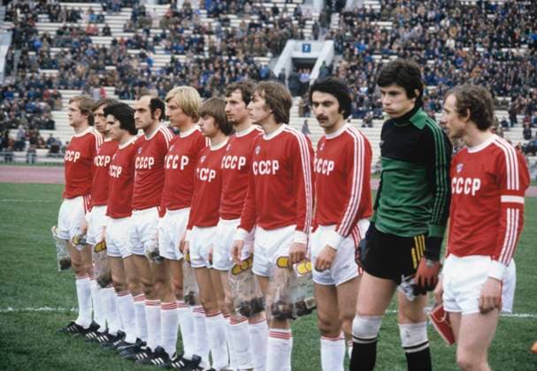 Archivbilder der Woche SPORT KW20 USSR Olympic football team 487719 01.08.1980 The USSR Olympic football team. The Luzhniki Lenin Central Stadium. V. Chistiakov Sputnik Moscow Russia  Copyright: xV.xChistiakovx