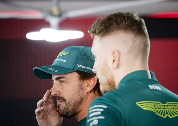 IMOLA - Fernando Alonso (Aston Martin) speaks to media at the Autodromo Internazionale Enzo e Dino Ferrari ahead of the Emilia-Romagna Grand Prix. ANP SEM VAN DER WAL xVIxANPxSportx xxANPxIVx 527527425 originalFilename: 527527425.jpg
