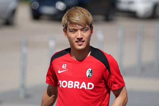 Fussball, Bundesliga, Herren, Training SC Freiburg - Europa-Park-Stadion, Europa Park Stadion,: Ritsu Doan (SC Freiburg, 42) Freiburg Europa Park Stadion Baden-Württemberg Deutschland Copyright: xFINLEYxMÖRCHx