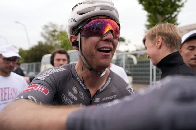Groves Kaden Alexander of Alpecin-Deceuninck winner of the stage during the stage 6 of the Giro d™Italia from Potenza to Napoli, Italy - Thursday, May 15, 2025. - cycling.  Copyright: xFabioxFerrari LaPressex