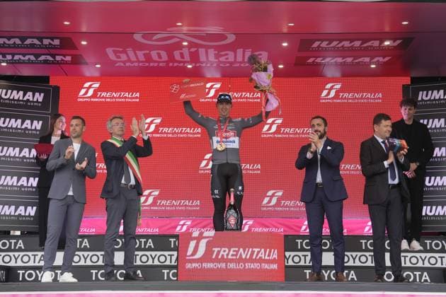 Groves Kaden Alexander of Alpecin-Deceuninck winner of the stage during the stage 6 of the Giro d™Italia from Potenza to Napoli, Italy - Thursday, May 15, 2025. - cycling.  Copyright: xFabioxFerrari LaPressex