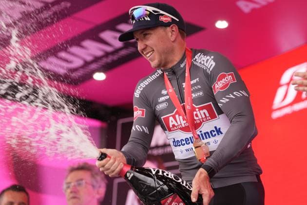 Groves Kaden Alexander of Alpecin-Deceuninck stage winner during the stage 6 of the Giro d™Italia from Potenza to Napoli, Italia - Thursday, May 15, 2025. - cycling.  Copyright: xMassimoxPaolone LaPressex