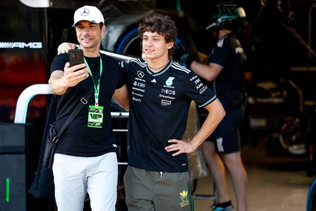 12 Andrea Kimi Antonelli (ITA, Mercedes-AMG Petronas F1 Team), F1 Grand Prix of Emilia-Romagna at Autodromo Internazionale Enzo e Dino Ferrari on May 15, 2025 in Imola, Italy. (Photo by HOCH ZWEI) Imola Italy