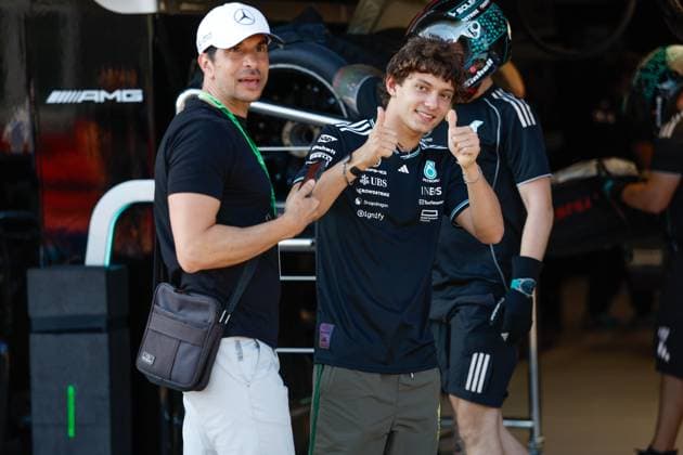 12 Andrea Kimi Antonelli (ITA, Mercedes-AMG Petronas F1 Team), F1 Grand Prix of Emilia-Romagna at Autodromo Internazionale Enzo e Dino Ferrari on May 15, 2025 in Imola, Italy. (Photo by HOCH ZWEI) Imola Italy