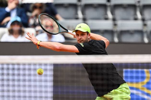 TENNIS - Internazionali di Tennis - Internazionali BNL d Italia Hubert Hurkacz in action during the Internazionali BNL d Italia match between Coco Gauff and Mirra Andreeva on 14 of May 2025 at Campo Centrale in Roma, Italy. Photo Tiziano Ballabio Rome Italy  Copyright: xIPAxSport ABACAx