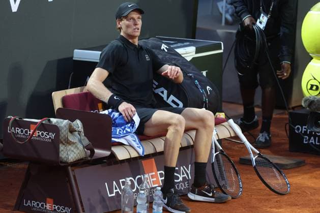 Rome, Italy 05 15 2025: Quarterfinal, men s singles, match Jannik Sinner (ITA) wins against Casper Ruud (NOR) during the Internazionali BNL d Italia 2025 ATP, Tennis Herren Masters Men s 1000 circuit in Rome at the Foro Italico.  Copyright: xmarcoxiacobuccix xipa-agency.netx xmarcoxiacobuccix 0818637195st