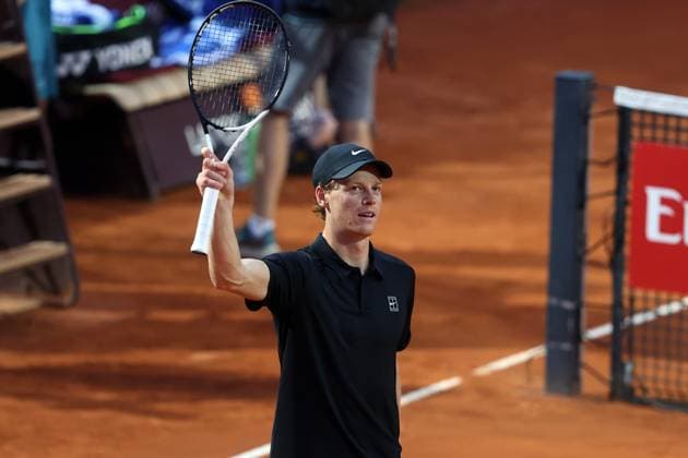 Rome, Italy 05 15 2025: Quarterfinal, men s singles, match Jannik Sinner (ITA) wins against Casper Ruud (NOR) during the Internazionali BNL d Italia 2025 ATP, Tennis Herren Masters Men s 1000 circuit in Rome at the Foro Italico.  Copyright: xmarcoxiacobuccix xipa-agency.netx xmarcoxiacobuccix 0818637370st