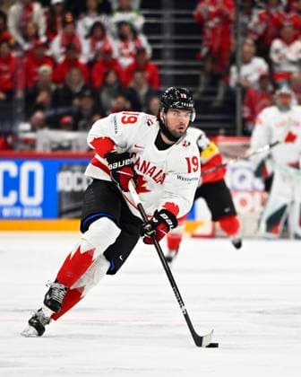 Canada s Adam Fantilli during the IIHF Ice hockey, Eishockey World Championship, WM, Weltmeisterschaft group A match between Canada and Austria at Avicii Arena in Stockholm, Sweden, on May 15, 2025. STOCKHOLM SWEDEN x10040x
