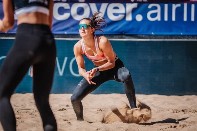 Beachvolleyball Frauen Allianz German Beach Tour 2025 Tourstop Düsseldorf 15.05.2025 Sophia Neuß Düsseldorf Robert-Lehr-Ufer Nordrhein-Westfalen Deutschland