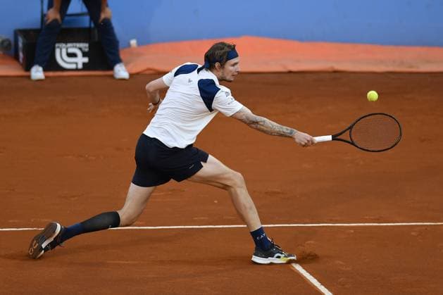 Italy, Turin 14th May 2025 ATP, Tennis Herren Challenger 175 Piemonte Open Intesa Sanpaolo, Sporting Press Club (Turin) Alexander Bublik (Kaz) Vs Federico Arnaboldi (Ita) 0-6 6-3 6-3  Copyright: xTonelloxAbozzi IPAxSportx xipa-agency.netx xx IPA_57746269 IPA_Agency_IPA57746269