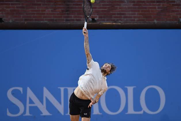 Italy, Turin 14th May 2025 ATP, Tennis Herren Challenger 175 Piemonte Open Intesa Sanpaolo, Sporting Press Club (Turin) Alexander Bublik (Kaz) Vs Federico Arnaboldi (Ita) 0-6 6-3 6-3  Copyright: xTonelloxAbozzi IPAxSportx xipa-agency.netx xx IPA_57746287 IPA_Agency_IPA57746287