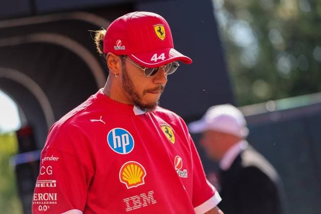 May 15, 2025, Imola, Bo, ITALY: Lewis Hamilton (GBR) - Scuderia Ferrari - Ferrari SF-25 - Ferrari during Formula 1 AWS Gran Premio del Made in Italy e dell Emilia Romagna 2025 - Autodromo Enzo e Dino Ferrari, Imola (BO) Italy from 15th to 18th May 2025, Imola ITALY - ZUMAm217 20250515_zsp_m217_064 Copyright: xAlessioxDexMarcox