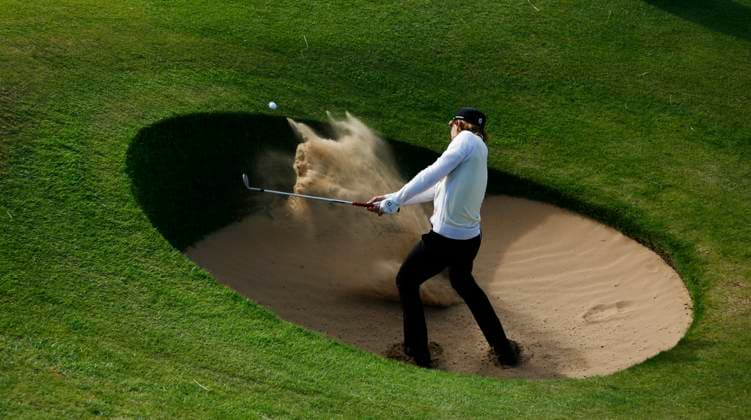 The Open Championship 2008 Camilo Villegas on the 12th bunker at The Open Championship 2008, 3rd day , Royal Birkdale GC, Merseyside, UK. Copyright: xMarkxNewcombex