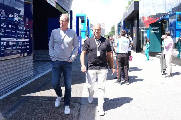 Formel 1 Grand Prix Emilia Romagna 2025 16.05.2025, Autodromo Enzo e Dino Ferrari, Imola, Formel 1 Grand Prix Emilia Romagna 2025 ,im Bild Moderator Florian König (RTL), Moderator Kai Ebel (RTL)