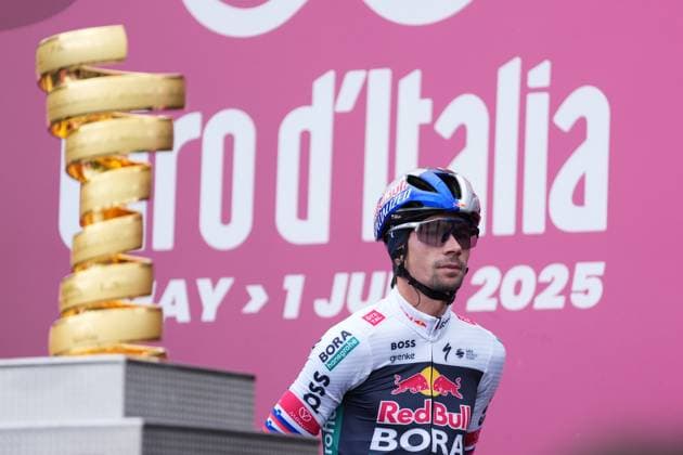 RogliÄ PrimoÅ¾ of Red Bull - Bora - Hansgrohe during the stage 7 of the Giro d™Italia from Castel di Sangro to Tagliacozzo, Italy - Friday, May 16, 2025. - cycling.  Copyright: xGianxMattiaxD Alberto LaPressex
