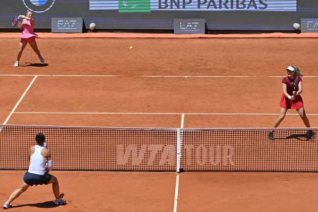 Internazionali BNL d Italia Jasmine Paolini, Sara Errani,Mirra Andreeva,Diana Shnaider during the Internazionali BNL d Italia 2025 at Foro Italico, Italy, May 16th, 2025 Imago-Images Emmefoto Copyright: xImago-Images Emmefotox