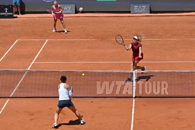Internazionali BNL d Italia Jasmine Paolini, Sara Errani,Mirra Andreeva,Diana Shnaider during the Internazionali BNL d Italia 2025 at Foro Italico, Italy, May 16th, 2025 Imago-Images Emmefoto Copyright: xImago-Images Emmefotox