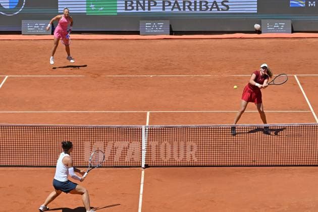 Internazionali BNL d Italia Mirra Andreeva,Diana Shnaider during the Internazionali BNL d Italia 2025 at Foro Italico, Italy, May 16th, 2025 Imago-Images Emmefoto Copyright: xImago-Images Emmefotox