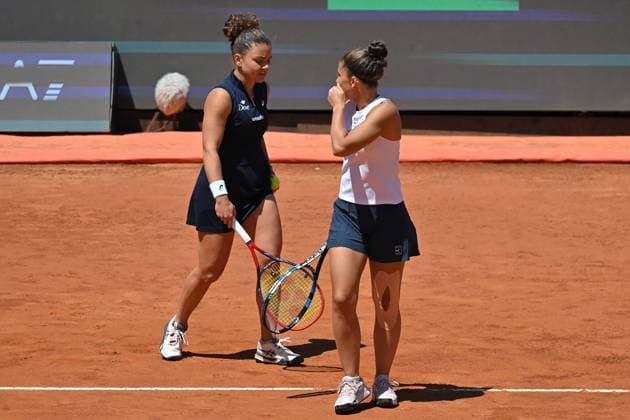Internazionali BNL d Italia Jasmine Paolini, Sara Errani during the Internazionali BNL d Italia 2025 at Foro Italico, Italy, May 16th, 2025 Imago-Images Emmefoto Copyright: xImago-Images Emmefotox