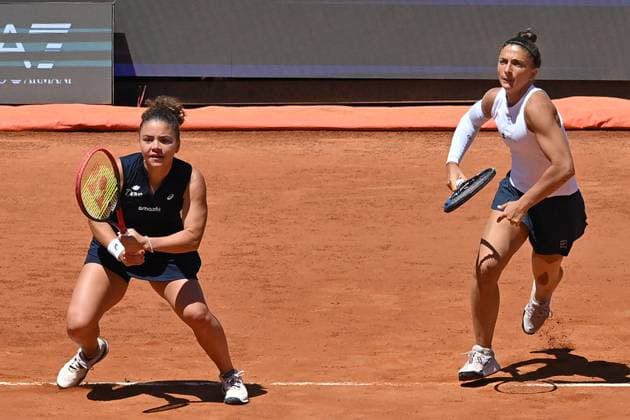 Internazionali BNL d Italia Jasmine Paolini, Sara Errani during the Internazionali BNL d Italia 2025 at Foro Italico, Italy, May 16th, 2025 Imago-Images Emmefoto Copyright: xImago-Images Emmefotox