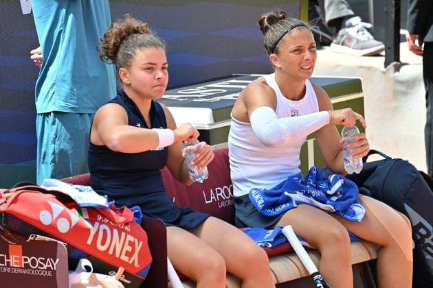 Internazionali BNL d Italia Jasmine Paolini, Sara Errani during the Internazionali BNL d Italia 2025 at Foro Italico, Italy, May 16th, 2025 Imago-Images Emmefoto Copyright: xImago-Images Emmefotox