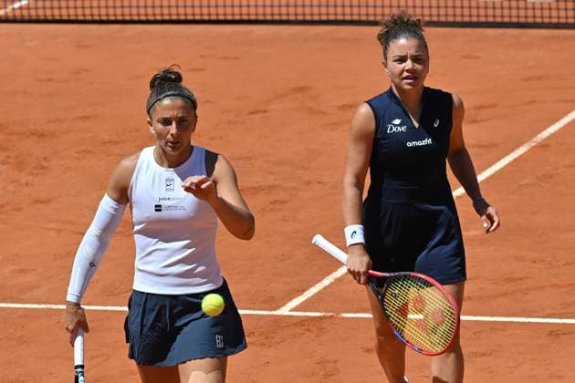 Internazionali BNL d Italia Jasmine Paolini, Sara Errani during the Internazionali BNL d Italia 2025 at Foro Italico, Italy, May 16th, 2025 Imago-Images Emmefoto Copyright: xImago-Images Emmefotox