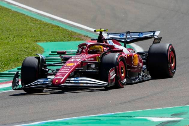 May 16, 2025, Imola, Italy: Lewis Hamilton of United Kingdom and Scuderia Ferrari HP drive on track during free practice 1 of the Formula 1 GP Of Made in Italy and Emilia Romagna at Enzo e Dino Ferrari Circuit on May 16 2025 in Imola, Italy..ANSA DANILO DI GIOVANNI Formula 1 GP Of Made In Italy And Emilia Romagna - Free Practice 1  - ZUMAa110 20250516_zaf_a110_011 Copyright: xDaniloxDixGiovannix