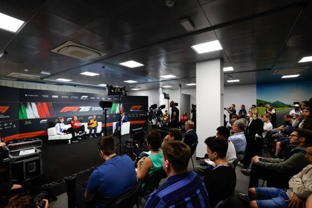 F1 - EMILIA ROMAGNA GRAND PRIX 2025 GOSS Tim (gbr), Chief Technical Officer of Visa Cash App RB F1 Team, portrait, VASSEUR Frà dà ric (fra), Team Principal & General Manager of the Scuderia Ferrari, portrait, STELLA Andrea (ita), Team Principal of McLaren F1 Team, portrait during the Formula 1 AWS Gran Premio del Made in Italy e Dell™Emilia-Romagna 2025, Emilia Romagna Grand Prix 2025, 7th round of the 2025 FIA Formula One World Championship, WM, Weltmeisterschaft from May 16 to 18, 2025 on the Autodromo Internazionale Enzo e Dino Ferrari, in Imola, Italy - ImolaItaly Copyright: xJavierxJimenezx