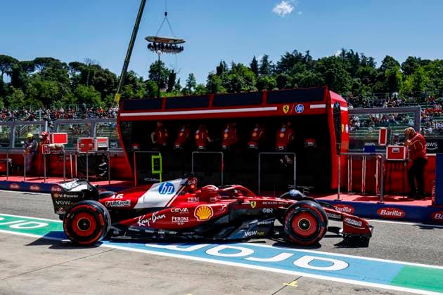 F1 - EMILIA ROMAGNA GRAND PRIX 2025 16 LECLERC Charles (mco), Scuderia Ferrari SF-25, action during the Formula 1 AWS Gran Premio del Made in Italy e Dell™Emilia-Romagna 2025, Emilia Romagna Grand Prix 2025, 7th round of the 2025 FIA Formula One World Championship, WM, Weltmeisterschaft from May 16 to 18, 2025 on the Autodromo Internazionale Enzo e Dino Ferrari, in Imola, Italy - ImolaItaly  Copyright: xJavierxJimenezx