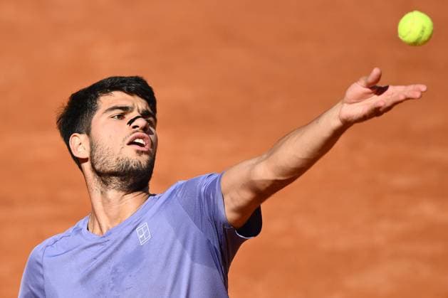 Internazionali BNL D Italia 2025 - Day Twelve Carlos Alcaraz (ESP) competes against Lorenzo Musetti (ITA) during the Internazionali BNL d Italia Day Twelve at Foro Italico in Rome, Italy, on May 15, 2025. rome Italy Italy  Copyright: xDomenicoxCippitellix originalFilename:cippitelli-itainter250516_npu7r.jpg