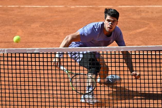 Carlos Alcaraz during the Internazionali BNL d Italia 2025 at Foro Italico, Italy, May 16th, 2025 Mattia Vian during Internazionali BNL d Italia, International Tennis match in Rome, Italy, May 16 2025  Copyright: xMattiaxVian IPAxSportx xipa-agency.netx xx IPA_57781795 IPA_Agency_IPA57781795