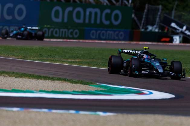 16th May 2025; Autodromo Enzo e Dino Ferrari, Imola, Italy; FIA Formula 1 Emilia Romagna Grand Prix 2025; Free Practice Day; Number 12 Mercedes AMG Petronas driver Andrea Kimi Antonelli during practice 1 at the Emilia Romagna Formula 1  ActionPlus12788448 StephenxBlackberry